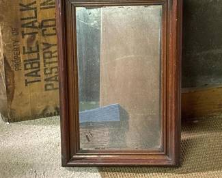 114 21x14vintagewoodframedwallmirror