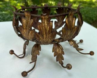 415 hollywoodregencystylemetalleafbowl