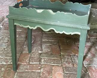 290 vintagegreenwoodenbutlerstraytable