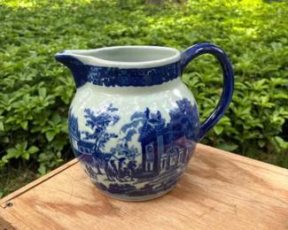 164 vintageblueandwhitetransferwarewate