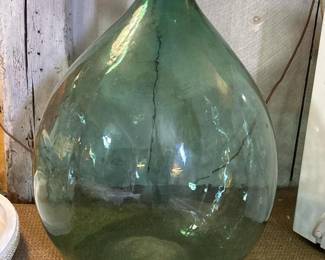 056 largegreenglassjug