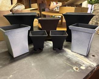 374 setof7squaretaperedmetalplanterpo