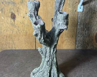 314 harvestgoodsfauxtreestumpcandelabra