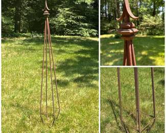403 64irongardenobelisktrelliswithorna