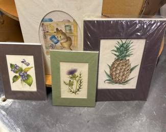 385 assortedsizemattedwatercolorartworks