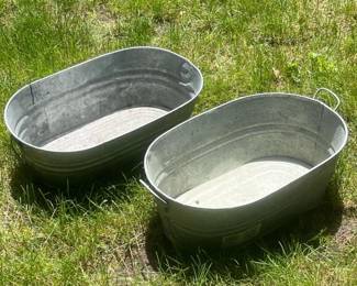263 pairofovalgalvanizedsteelwashtubw