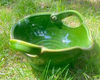 245 largehandcrafteditaliangreenglazedp