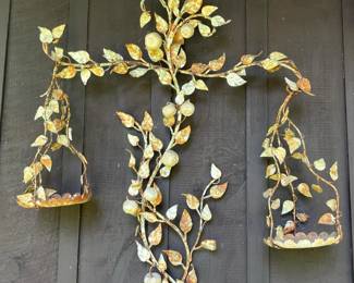 264 vintagemetalwallartsculpturewithfr