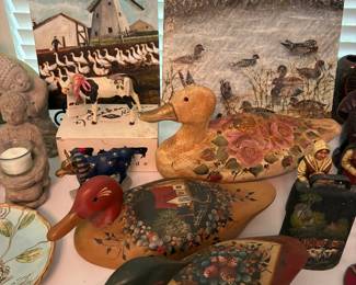 Hand painted decoy ducks