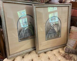 Antique French fashion plates