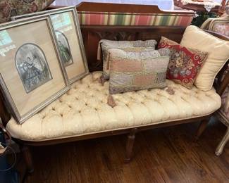 Vintage cane-back settee