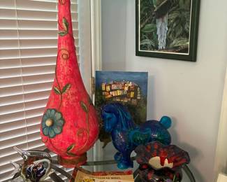 Rare Mod De Sela Paper Mache vase