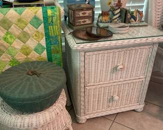 Wicker end table