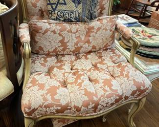 Vintage Louis XV style bergère armchair