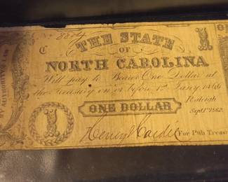 1862 one dollar note