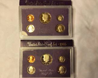 1984/1985 proof sets 