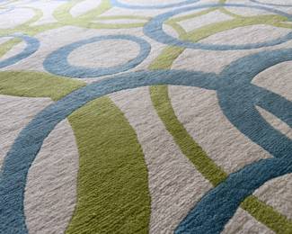 Custom wool and silk rug