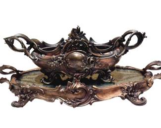 French Bronze Plater on Mirrored Plateau
