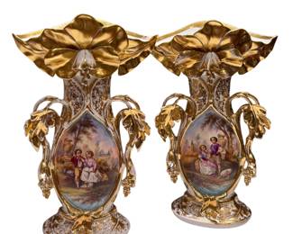 Old Paris Porcelain Vases