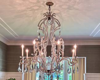 Huge Beaded and Crystal Chandelier