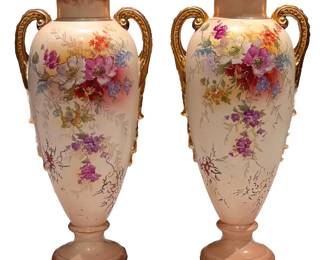 Royal Bonn Vase Pair