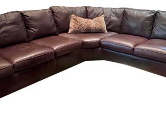 Custom Made Leather Sectional