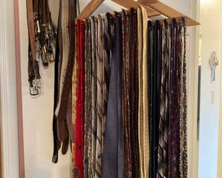 men's ties and belts