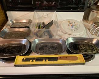 Daily Bread trays, Midland National Bank give-away bread knife