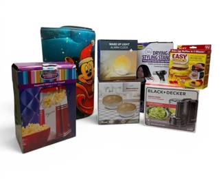 Small Home Appliances Alarm Clock, Popcorn Maker, Hair Styling Stand, More