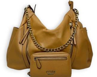 Guess Camel Handbag W Matching Wallet