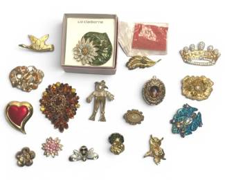 GoldToned Brooches Monet, Avon, Sarah Coventry, More