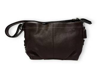 Coach Brown Pebbled Leather Shoulder Bag