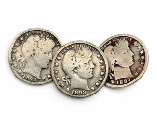 1890s Barber Half Dollar Coin Buttons 18g
