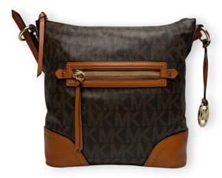 Michael Kors Brown Tan Monogrammed Handbag