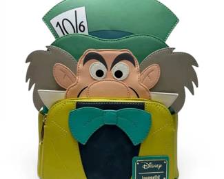 Loungefly Disney Mad Hatter Alice in Wonderland Mini Backpack NEW