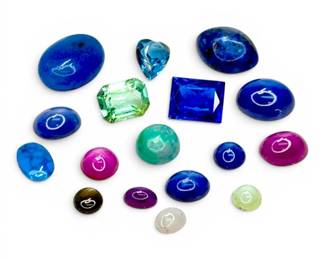 Blue, Green, Pink Gemstones