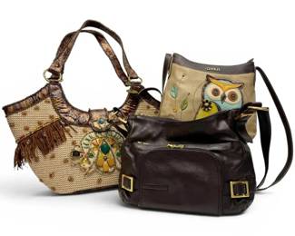 Three Earth Toned Boho Handbags
