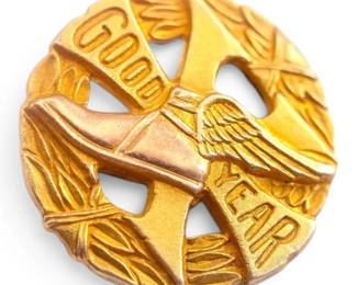 10k Gold Top Good Year Pin 1.9g