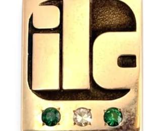 10k Gold And Diamond Pin 2.68g