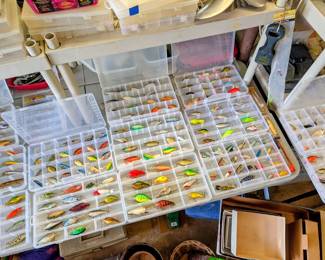 Vintage and new fishing lures priced individually 