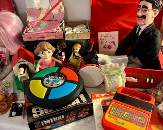 Vintage Simon and Speak & Spell both have original boxes and work great!  