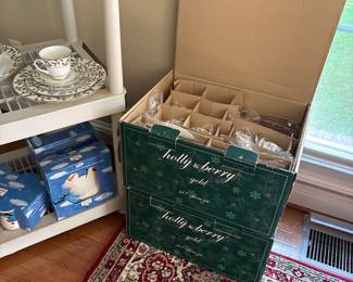 Two Noritake Christmas China sets. Service for 8 in each box. Buy them both and have service for 16.