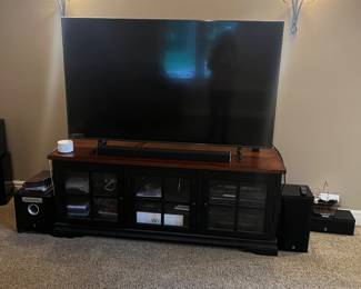 Entertainment stand, tv, multiple components, movies, etc 