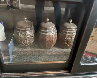 3 urn looking vases 