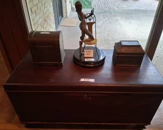 Bronze sculpture and boxes are sold