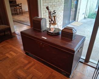 Bronze sculpture and boxes are sold
