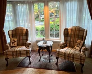 Hickory Wing Back Chairs