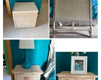 Twin Wicker bedroom Set