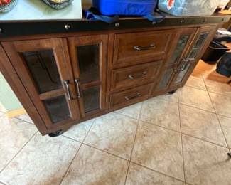 Rustic Brown Wood console table