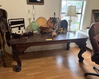Antique lamps, furs